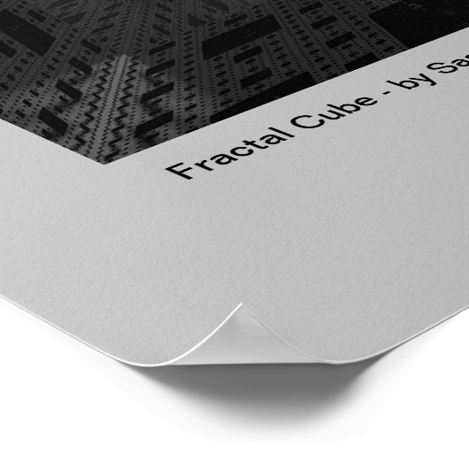 Poster Cube fractal (Coin)