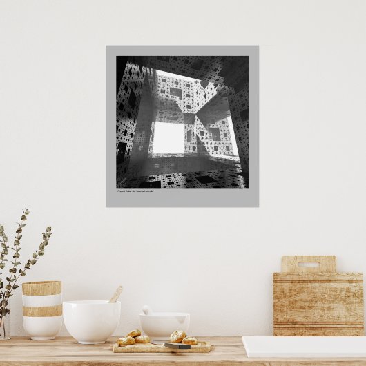Poster Cube fractal (Cuisine)