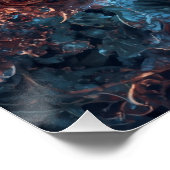 Poster Cube fractal avec découpe de Mandelbrot (Coin)