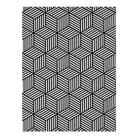 Poster Cube Lines (Devant)
