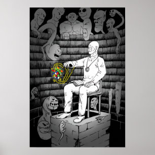 Poster Cube Magie et Monstres