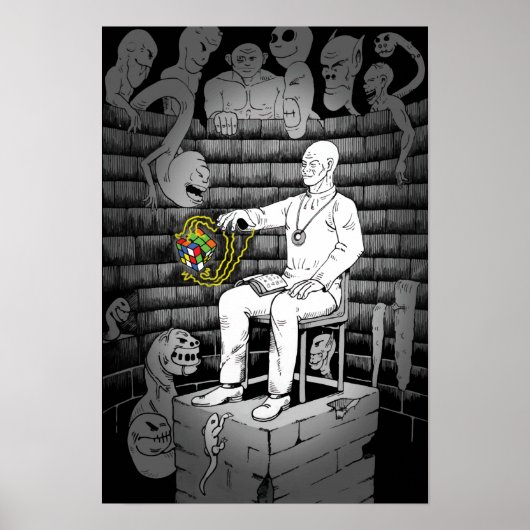 Poster Cube Magie et Monstres (Devant)