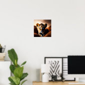 Poster Cube Petit Lion Cub aux yeux bleus (Bureau à domicile)