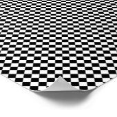 Poster Cubes Abstraits noir et blanc rayé (Coin)