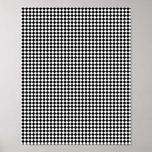 Poster Cubes Abstraits noir et blanc rayé (Devant)