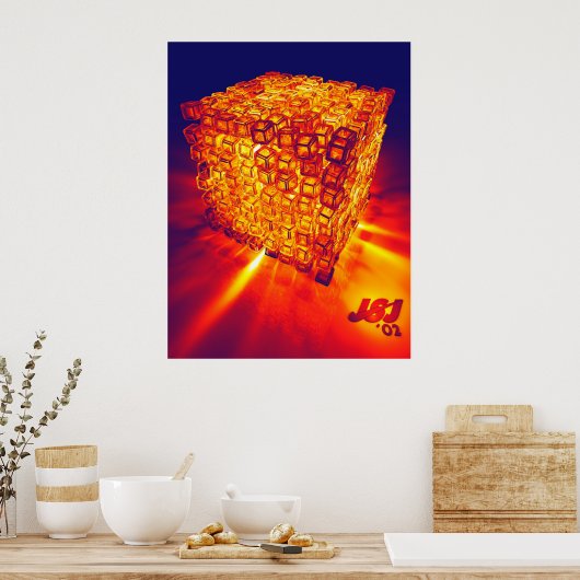 Poster cubes de feu (Cuisine)