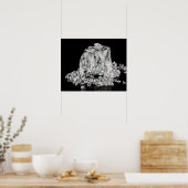 Poster Cubes de glace fondus dans des diamants (Cuisine)