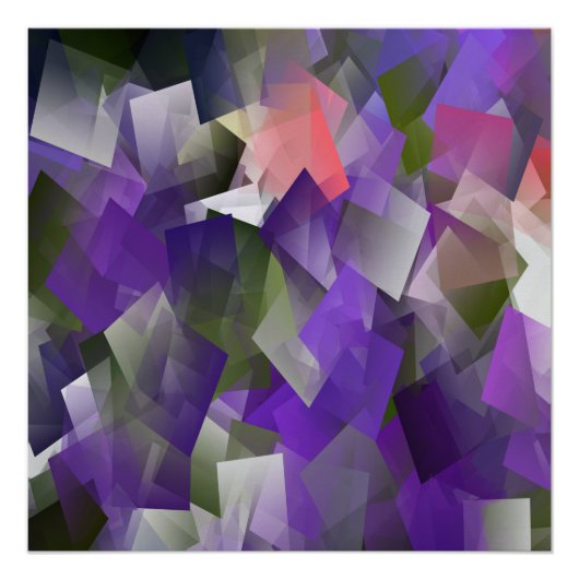 Poster Cubes de glace violette.. (Devant)