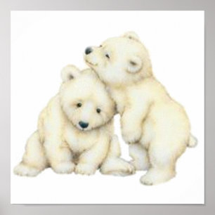 Poster Cubes d'ours polaires