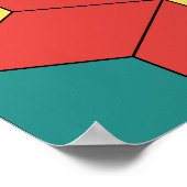 Poster Cubes géométriques, couleur, sans soudure, motif v (Coin)