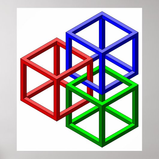 Poster Cubes Impossible (Devant)
