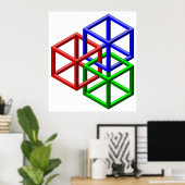 Poster Cubes Impossible (Bureau à domicile)