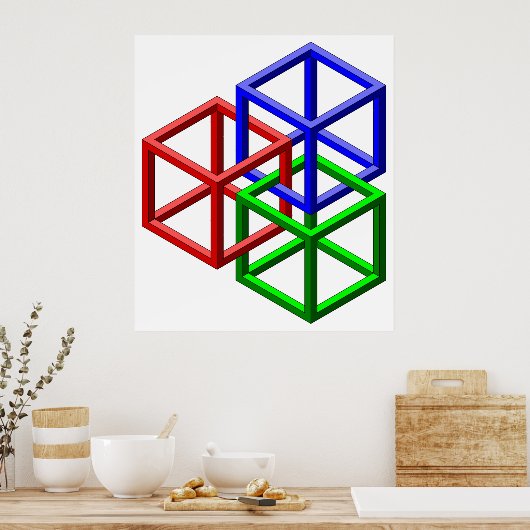 Poster Cubes Impossible (Cuisine)