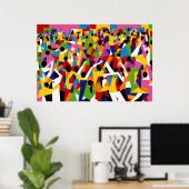 Poster Cubism Dancing (Bureau à domicile)