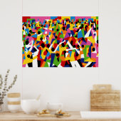 Poster Cubism Dancing (Cuisine)