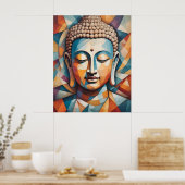 Poster Cubisme Abstrait | Bouddha Gautama (Cuisine)
