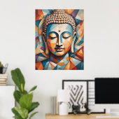 Poster Cubisme Abstrait | Bouddha Gautama (Bureau à domicile)