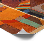 Poster Cubisme Abstrait coloré Klee Temple Gardens (Coin)