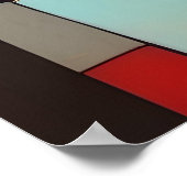 Poster Cubisme Abstrait visage dame (Coin)