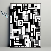 Poster Cubisme Art noir et blanc