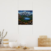 Poster Cubisme de montagne (Cuisine)