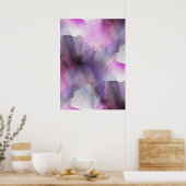 Poster cubisme transparent violet art abstrait (Cuisine)