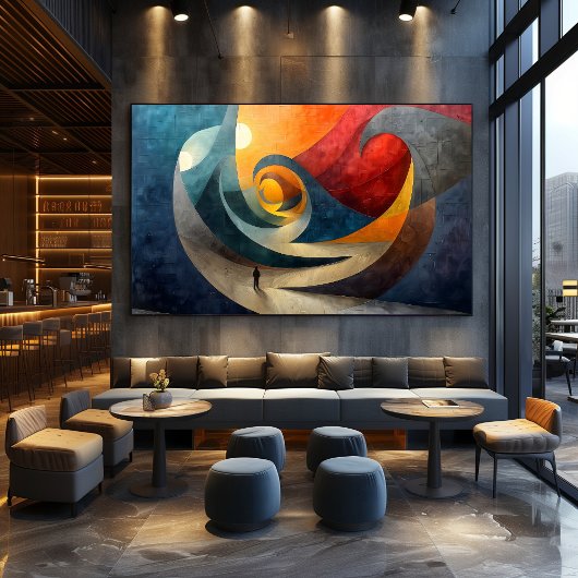 Poster Cubismo: Mar de Hormigón