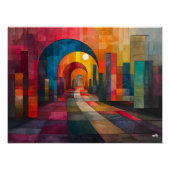 Poster Cubismo: Pasaje de Arcos y Colores (Devant)