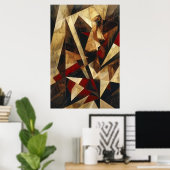 Poster Cubist Abstract Portrait (Bureau à domicile)