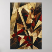 Poster Cubist Abstract Portrait (Devant)