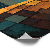 Poster Cubist Chat : Coucher de soleil sur les eaux vénit (Coin)