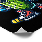 Poster Cucumber Ice Hockey Cool Pickle Skater (Coin)