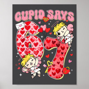 Poster Cud dit 67 drôle de Saint-Valentin Six Sept Cœur R