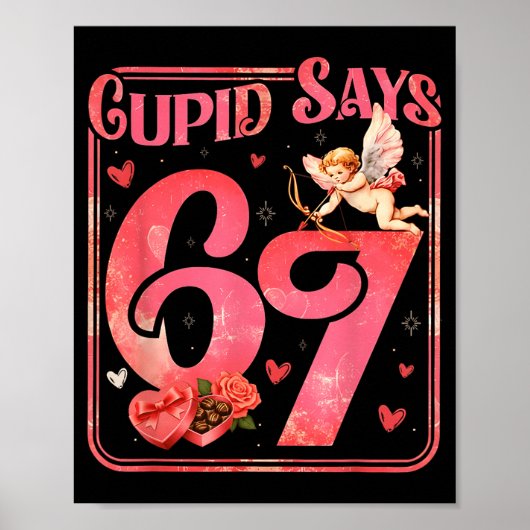 Poster Cud dit 67 drôle de Saint-Valentin Six Sept Memes (Devant)
