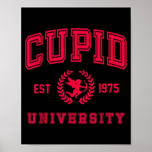 Poster Cud University Cute Cherub Valentines Day Crest (Devant)