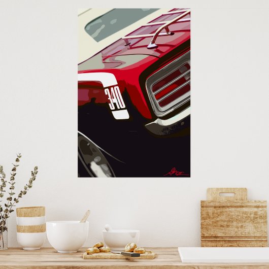 Poster Cuda Plymouth 1970 340 (Cuisine)