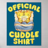 Poster Cuddle Cute Giraffes Couple Valentine's Day  (Devant)