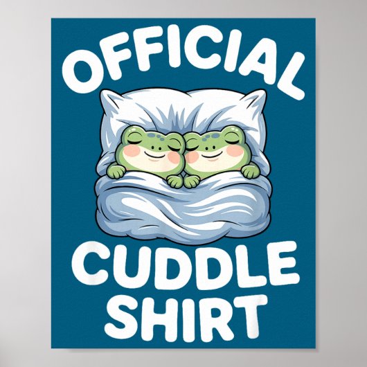 Poster Cuddle Shirt Funny Cute Frogs Cozy  (Devant)