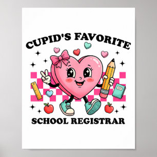 Poster Cud's registrateur scolaire préféré Saint-Valentin
