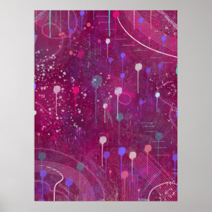 Poster Cueillette de Baies Cosmiques : Art Abstrait