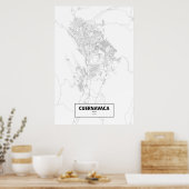 Poster Cuernavaca, Mexique (noir sur blanc) (Cuisine)