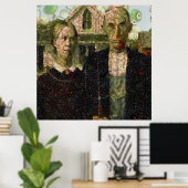 Poster Cuillère d'art gothique végétalien (Bureau à domicile)