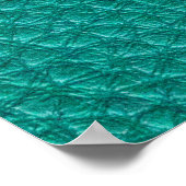 Poster Cuir Aquamarine : Texture de serpent à la mode. (Coin)
