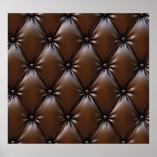 Poster Cuir au chocolat : Texture luxueuse d'Upholstery (Devant)