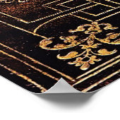 Poster Cuir Vintage et or tombés (Coin)