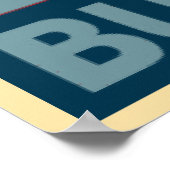 Poster Cuisine américaine : Hamburger In Blue Art (Coin)