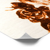 Poster CUISINE AVEC ROSE, Brown et blanc (Coin)
