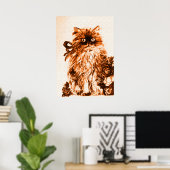 Poster CUISINE AVEC ROSE, Brown et blanc (Bureau à domicile)