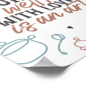 Poster Cuisine bien avec la typographie d'amour (Coin)