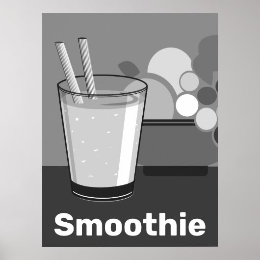 Poster Cuisine blanche et noire moderne (Devant)